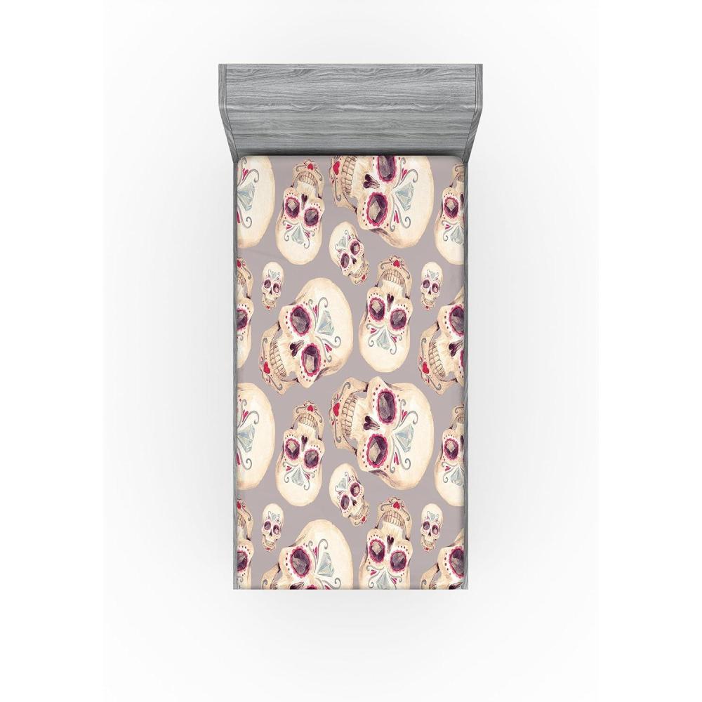 imageAmbesonne Floral Fitted Sheet Valentines Day Concept Art Pastel Repetitive Roses Pattern Plot Decorative Soft Bedding AllRound Elastic Pocket California King Dark Pink Blush and WhiteDark Pink and Pale Seafoam