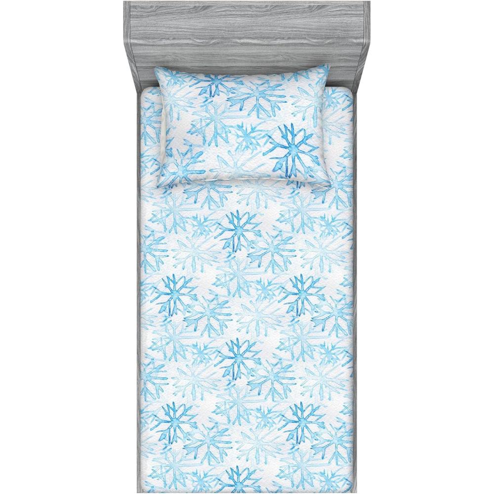 imageAmbesonne Floral Fitted Sheet amp Pillow Sham Set Realistic Painting Print A Million Roses to My Love Valentines Day Decorative Printed 3 Piece Bedding Decor Set Full Pale Pink Dark Pink and EcruDeep Sky Blue Off White