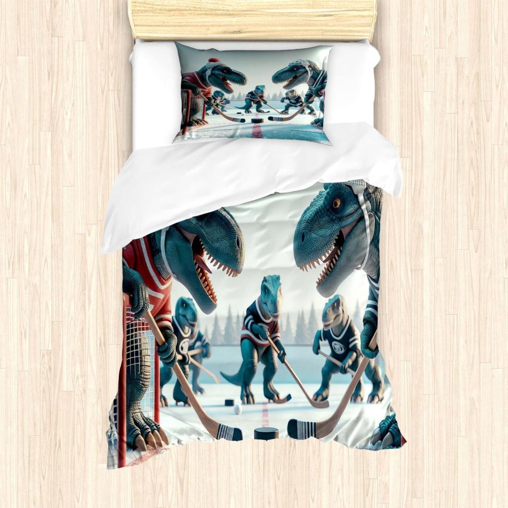 imageAmbesonne Floral Heart Duvet Cover Set Tenderness of Romantic Garden Ivy Branches and Roses Valentines Day Decorative 3 Piece Bedding Set with 2 Pillow Shams Queen Size Laurel Green and PinkPetrol Blue Pale Ruby