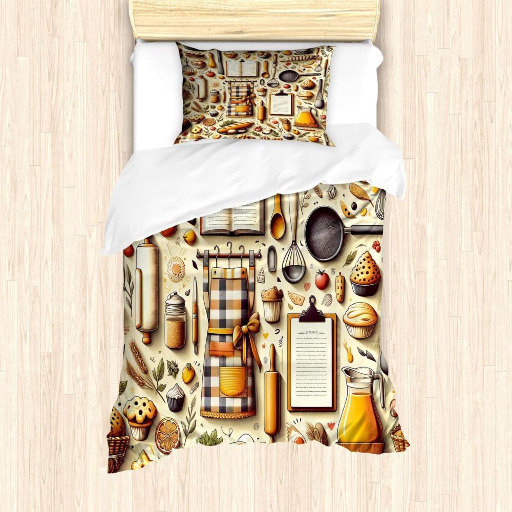 imageAmbesonne Floral Heart Duvet Cover Set Tenderness of Romantic Garden Ivy Branches and Roses Valentines Day Decorative 3 Piece Bedding Set with 2 Pillow Shams Queen Size Laurel Green and PinkCream and Orange
