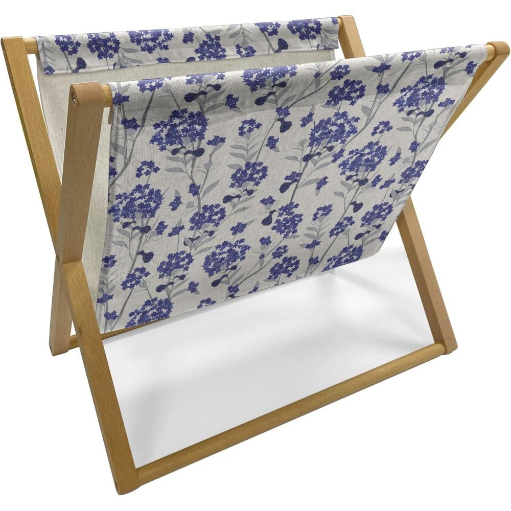 imageAmbesonne Floral Magazine and Book Holder Romantic Roses Leaves Rosebuds Valentines Day Sketch Repetitive Pattern Floor Rack Decor for Interior of Home amp Office 22 x 19 Pastel Pink and RosePale Grey and Dark Lavender