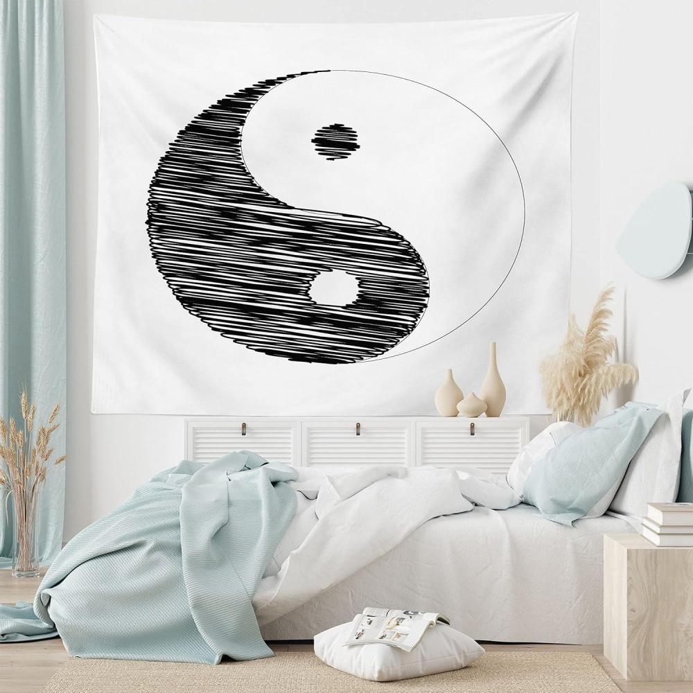 imageAmbesonne Forest Tapestry Mystic Dark Fog Atmosphere Deep in The Forest Woodland Nobody Silence Image Wide Wall Hanging for Bedroom Living Room Dorm 60 X 40 Brown Orange GreenCharcoal Black