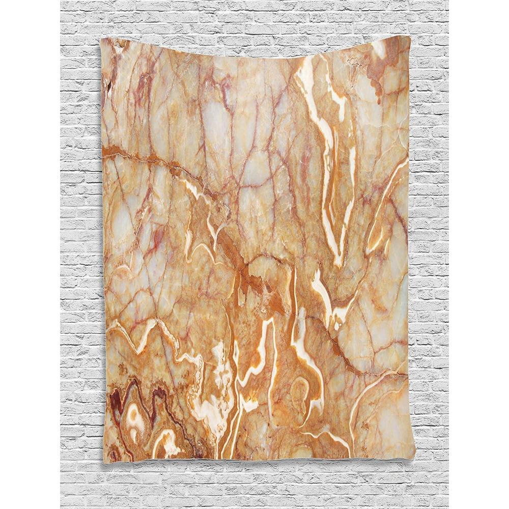 imageAmbesonne Forest Tapestry Mystic Dark Fog Atmosphere Deep in The Forest Woodland Nobody Silence Image Wide Wall Hanging for Bedroom Living Room Dorm 60 X 40 Brown Orange GreenOrange