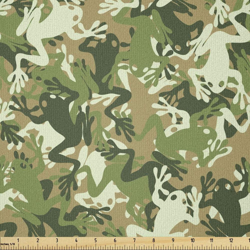 imageAmbesonne Kiss Fabric by The Yard Red Woman Lips Kiss Marks Pattern Romance Feminine Graphic Valentines Day Stretch Knit Fabric for Clothing Sewing and Arts Crafts 1 Yard Vermilion IvoryGreen Pine