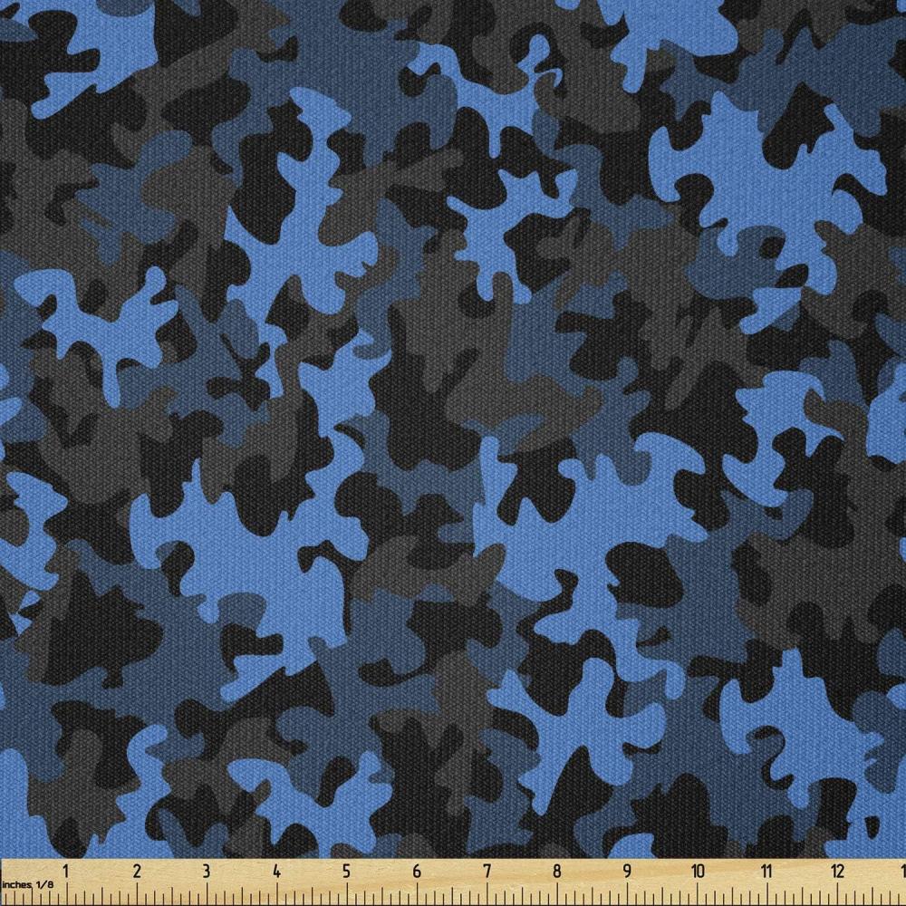 imageAmbesonne Kiss Fabric by The Yard Red Woman Lips Kiss Marks Pattern Romance Feminine Graphic Valentines Day Stretch Knit Fabric for Clothing Sewing and Arts Crafts 1 Yard Vermilion IvoryArmy Green Black and Blue