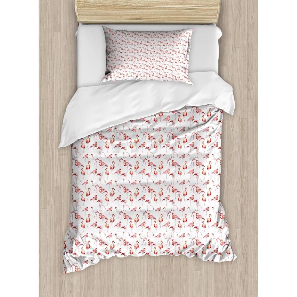 imageAmbesonne Purple Duvet Cover Set Unlucky Black Cat with Heart Filled Backdrop Valentines Day Animal Fun Decorative 3 Piece Bedding Set with 2 Pillow Shams Queen Size Lavender Pink BlackOrange Coral White