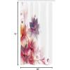 Ambesonne Abstract Stall Shower Curtain, Modern Floral Design with Burts and Leaves Detailed Romantic Image, Fabric Bathroom Decor Set with Hooks, 36″ W x 72″ L, Pink Purple and Orange