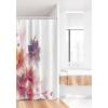 Ambesonne Abstract Stall Shower Curtain, Modern Floral Design with Burts and Leaves Detailed Romantic Image, Fabric Bathroom Decor Set with Hooks, 36″ W x 72″ L, Pink Purple and Orange