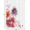 Ambesonne Abstract Stall Shower Curtain, Modern Floral Design with Burts and Leaves Detailed Romantic Image, Fabric Bathroom Decor Set with Hooks, 54″ W x 78″ L, Pink Purple and Orange
