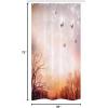 Ambesonne Butterfly Stall Shower Curtain, Dreamy Butterflies Over Trees Romantic Fantasy Blurry Sky Design, Fabric Bathroom Decor Set with Hooks, 36″ W x 72″ L, Pale Pink Orange