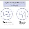 Ambesonne Cartoon Fitted Sheet & Pillow Sham Set, Vertical Stripes with Bow Ties Pale Palette Illustration Valentines Day, Decorative Printed 2 Piece Bedding Decor Set, King, Pale Pink Rose