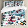 Ambesonne Cat Duvet Cover Set, Romantic Date Night of Kitties Drinking Milkshake Cozy Night Scene Valentines, Decorative 3 Piece Bedding Set with 2 Pillow Shams, California King, Dark Blue Apricot(Pale Blue Raspberry White)