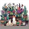 Ambesonne Cat Duvet Cover Set, Romantic Date Night of Kitties Drinking Milkshake Cozy Night Scene Valentines, Decorative 3 Piece Bedding Set with 2 Pillow Shams, California King, Dark Blue Apricot(Teal Pink and Purple)