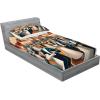 Ambesonne Cat Fitted Sheet & Pillow Sham Set, Romantic Date Night of Kitties Drinking Milkshake Cozy Night Scene Valentines, Decorative Printed 3 Piece Bedding Decor Set, Queen, Dark Blue Apricot(Petrol Blue and Orange)