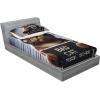 Ambesonne Cat Fitted Sheet & Pillow Sham Set, Romantic Date Night of Kitties Drinking Milkshake Cozy Night Scene Valentines, Decorative Printed 3 Piece Bedding Decor Set, Queen, Dark Blue Apricot(Umber and Pale Blue Grey)