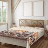 Ambesonne Cat Flat Sheet, Romantic Date Night of Kitties Drinking Milkshake Cozy Night Scene Valentines, Soft and Comfortable Top Sheet Decorative Bedding 1 Piece, Full Size, Dark Blue Apricot(Grey Orange and Pale Tan)