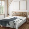 Ambesonne Cat Flat Sheet, Romantic Date Night of Kitties Drinking Milkshake Cozy Night Scene Valentines, Soft and Comfortable Top Sheet Decorative Bedding 1 Piece, Full Size, Dark Blue Apricot(Dark Blue Grey Off White)