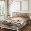Ambesonne Cat Flat Sheet, Romantic Date Night of Kitties Drinking Milkshake Cozy Night Scene Valentines, Soft and Comfortable Top Sheet Decorative Bedding 1 Piece, Full Size, Dark Blue Apricot(Pastel Brown and Pale Grey)