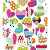 Ambesonne Colorful Duvet Cover Set, Heart Shapes with Patches and Polka Dots Cheerful Pattern Design Artwork, Decorative 3 Piece Bedding Set with 2 Pillow Shams, Queen Size, Multicolor