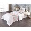 Ambesonne Floral Bed Runner Set, Realistic Painting Print A Million Roses to My Love Valentines Day, Decorative Bedding Scarf and 2 Pillow Shams for Hotels Homes, King, Pale Pink Dark Pink and Ecru(Ruby Beige and Sea Blue)