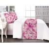 Ambesonne Floral Bed Runner Set, Realistic Painting Print A Million Roses to My Love Valentines Day, Decorative Bedding Scarf and 2 Pillow Shams for Hotels Homes, King, Pale Pink Dark Pink and Ecru(Pale Fuchsia Pink Rose)