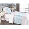 Ambesonne Floral Bed Runner Set, Realistic Painting Print A Million Roses to My Love Valentines Day, Decorative Bedding Scarf and 2 Pillow Shams for Hotels Homes, King, Pale Pink Dark Pink and Ecru(Soft Blue Off White)