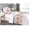 Ambesonne Floral Bed Runner Set, Realistic Painting Print A Million Roses to My Love Valentines Day, Decorative Bedding Scarf and 2 Pillow Shams for Hotels Homes, King, Pale Pink Dark Pink and Ecru(Coral Coral and Pale Grey)