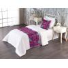 Ambesonne Floral Bed Runner Set, Realistic Painting Print A Million Roses to My Love Valentines Day, Decorative Bedding Scarf and 2 Pillow Shams for Hotels Homes, King, Pale Pink Dark Pink and Ecru(Purple Pink Blue Grey)