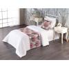 Ambesonne Floral Bed Runner Set, Realistic Painting Print A Million Roses to My Love Valentines Day, Decorative Bedding Scarf and 2 Pillow Shams for Hotels Homes, King, Pale Pink Dark Pink and Ecru(Pale Pink Reseda Green)