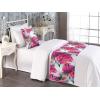Ambesonne Floral Bed Runner Set, Realistic Painting Print A Million Roses to My Love Valentines Day, Decorative Bedding Scarf and 2 Pillow Shams for Hotels Homes, King, Pale Pink Dark Pink and Ecru(Magenta Army Green White)
