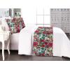 Ambesonne Floral Bed Runner Set, Realistic Painting Print A Million Roses to My Love Valentines Day, Decorative Bedding Scarf and 2 Pillow Shams for Hotels Homes, King, Pale Pink Dark Pink and Ecru(Red Forest Green Coconut)