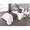 Ambesonne Floral Bed Runner Set, Realistic Painting Print A Million Roses to My Love Valentines Day, Decorative Bedding Scarf and 2 Pillow Shams for Hotels Homes, King, Pale Pink Dark Pink and Ecru(Ruby Pink and Forest Green)