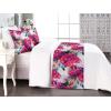 Ambesonne Floral Bed Runner Set, Realistic Painting Print A Million Roses to My Love Valentines Day, Decorative Bedding Scarf and 2 Pillow Shams for Hotels Homes, King, Pale Pink Dark Pink and Ecru(Magenta Army Green White)