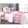 Ambesonne Floral Bed Runner Set, Realistic Painting Print A Million Roses to My Love Valentines Day, Decorative Bedding Scarf and 2 Pillow Shams for Hotels Homes, King, Pale Pink Dark Pink and Ecru(Soft Pink Rose Cream)