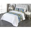Ambesonne Floral Bed Runner Set, Realistic Painting Print A Million Roses to My Love Valentines Day, Decorative Bedding Scarf and 2 Pillow Shams for Hotels Homes, King, Pale Pink Dark Pink and Ecru(Night Blue and Sage Green)