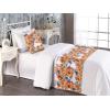 Ambesonne Floral Bed Runner Set, Realistic Painting Print A Million Roses to My Love Valentines Day, Decorative Bedding Scarf and 2 Pillow Shams for Hotels Homes, King, Pale Pink Dark Pink and Ecru(Ginger Sea Blue Rose)