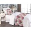 Ambesonne Floral Bed Runner Set, Realistic Painting Print A Million Roses to My Love Valentines Day, Decorative Bedding Scarf and 2 Pillow Shams for Hotels Homes, King, Pale Pink Dark Pink and Ecru(Pale Pink Reseda Green)