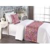 Ambesonne Floral Bed Runner Set, Realistic Painting Print A Million Roses to My Love Valentines Day, Decorative Bedding Scarf and 2 Pillow Shams for Hotels Homes, King, Pale Pink Dark Pink and Ecru(Lavender Salmon and Pink)