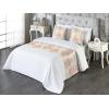 Ambesonne Floral Bed Runner Set, Realistic Painting Print A Million Roses to My Love Valentines Day, Decorative Bedding Scarf and 2 Pillow Shams for Hotels Homes, King, Pale Pink Dark Pink and Ecru(Beige Coral and Dark Tan)