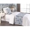 Ambesonne Floral Bed Runner Set, Realistic Painting Print A Million Roses to My Love Valentines Day, Decorative Bedding Scarf and 2 Pillow Shams for Hotels Homes, King, Pale Pink Dark Pink and Ecru(Coconut and Dark Indigo)