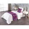 Ambesonne Floral Bed Runner Set, Realistic Painting Print A Million Roses to My Love Valentines Day, Decorative Bedding Scarf and 2 Pillow Shams for Hotels Homes, King, Pale Pink Dark Pink and Ecru(Violet Dark Purple and Coral)