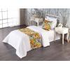 Ambesonne Floral Bed Runner Set, Realistic Painting Print A Million Roses to My Love Valentines Day, Decorative Bedding Scarf and 2 Pillow Shams for Hotels Homes, King, Pale Pink Dark Pink and Ecru(Mustard Pale Olive Green)