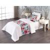 Ambesonne Floral Bed Runner Set, Realistic Painting Print A Million Roses to My Love Valentines Day, Decorative Bedding Scarf and 2 Pillow Shams for Hotels Homes, King, Pale Pink Dark Pink and Ecru(Pastel Pink Sage Green)