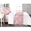 Ambesonne Floral Bed Runner Set, Realistic Painting Print A Million Roses to My Love Valentines Day, Decorative Bedding Scarf and 2 Pillow Shams for Hotels Homes, King, Pale Pink Dark Pink and Ecru(Pale Ruby White)