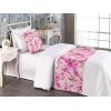 Ambesonne Floral Bed Runner Set, Realistic Painting Print A Million Roses to My Love Valentines Day, Decorative Bedding Scarf and 2 Pillow Shams for Hotels Homes, King, Pale Pink Dark Pink and Ecru(Pale Fuchsia Pink Rose)