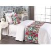 Ambesonne Floral Bed Runner Set, Realistic Painting Print A Million Roses to My Love Valentines Day, Decorative Bedding Scarf and 2 Pillow Shams for Hotels Homes, King, Pale Pink Dark Pink and Ecru(Red Forest Green Coconut)