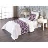Ambesonne Floral Bed Runner Set, Realistic Painting Print A Million Roses to My Love Valentines Day, Decorative Bedding Scarf and 2 Pillow Shams for Hotels Homes, King, Pale Pink Dark Pink and Ecru(Lilac Reseda Green Plum)