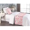 Ambesonne Floral Bed Runner Set, Realistic Painting Print A Million Roses to My Love Valentines Day, Decorative Bedding Scarf and 2 Pillow Shams for Hotels Homes, King, Pale Pink Dark Pink and Ecru(Pale Ruby White)