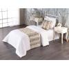 Ambesonne Floral Bed Runner Set, Realistic Painting Print A Million Roses to My Love Valentines Day, Decorative Bedding Scarf and 2 Pillow Shams for Hotels Homes, King, Pale Pink Dark Pink and Ecru(Beige Vermilion and Grey)