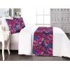 Ambesonne Floral Bed Runner Set, Realistic Painting Print A Million Roses to My Love Valentines Day, Decorative Bedding Scarf and 2 Pillow Shams for Hotels Homes, King, Pale Pink Dark Pink and Ecru(Violet Dark Purple and Coral)